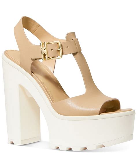 michael michael kors sinead leather platform sandal|Michael Michael Kors Women's Sinead Platform Sandals .